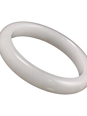Natural Tianshan Jade Bangle 45.9g 59mm ID White Quartzite Stone Bracelet J018